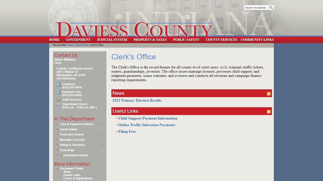 Daviess County, Indiana / Clerk's Office