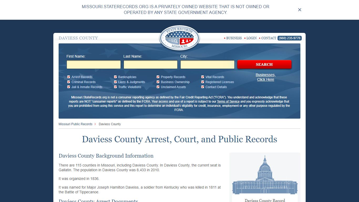 Daviess County Arrest, Court, and Public Records